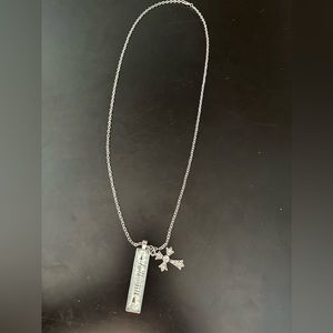 “Faith Over Fear” Silver Necklace